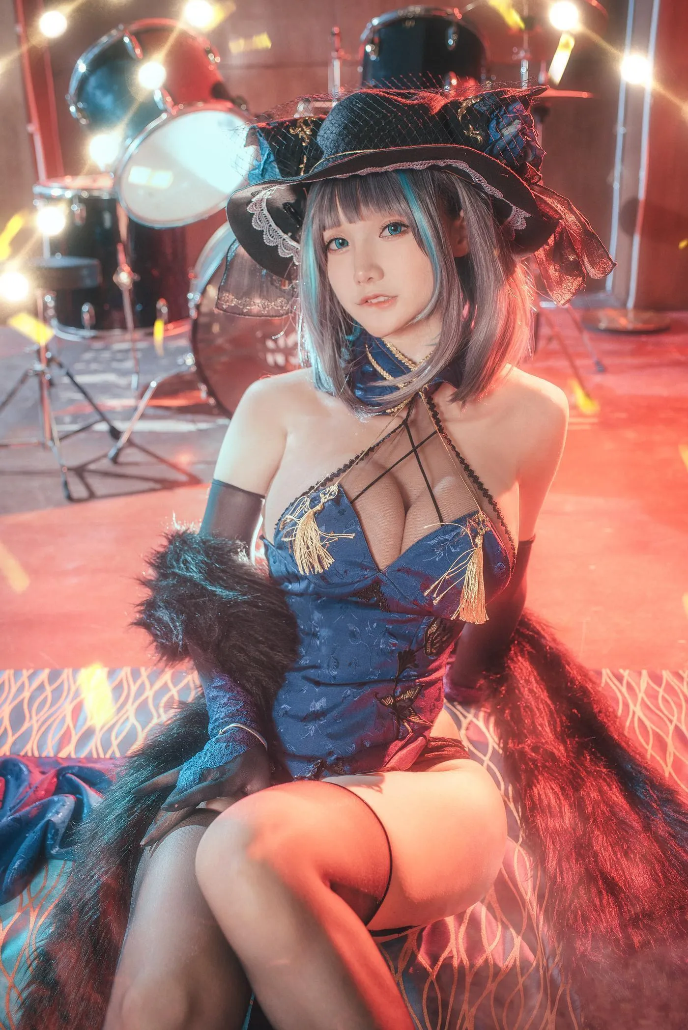 仙九Airi – NO.14 柴郡旗袍 [22P]插图3
